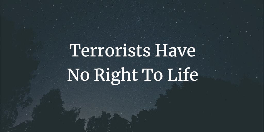Stone Pelters And Terrorists Have No Right To Life: An Examination
