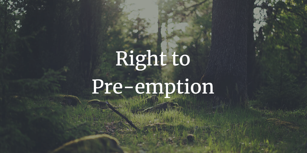 Right to Pre-emption: A Legal Perspective